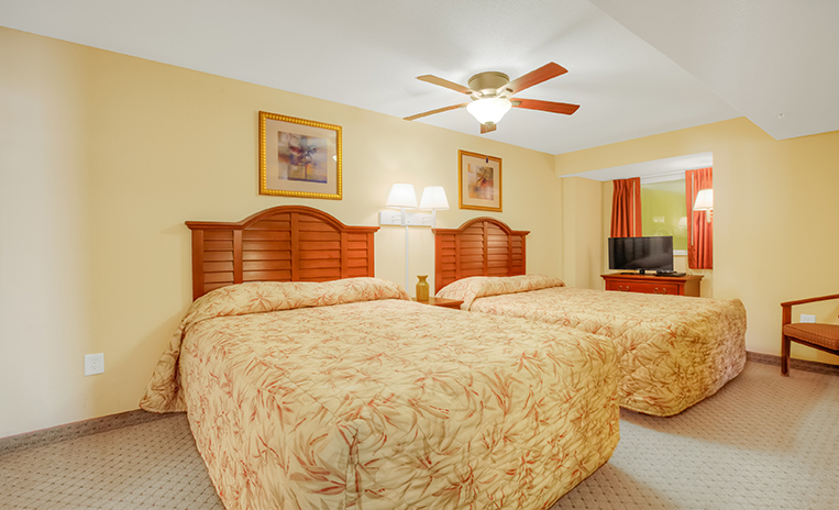 2 beds in a bedroom