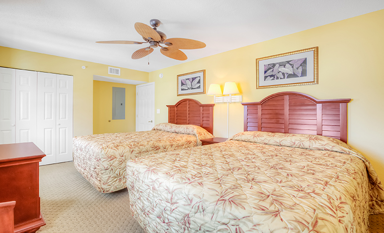 2 beds in a bedroom